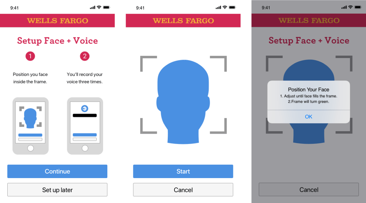Biometric App, screen 3