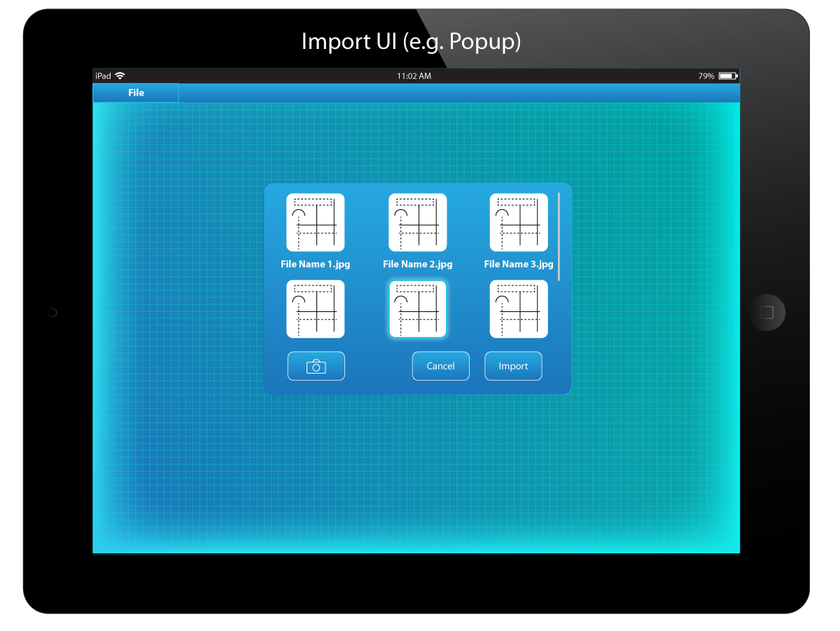 Huawei WLAN, import screen