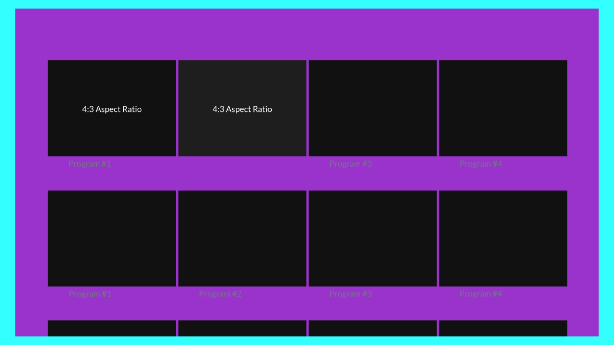 Sling TV prototype, tile template