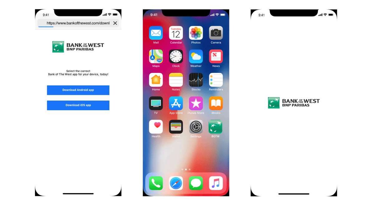 CMOS App login, step 1