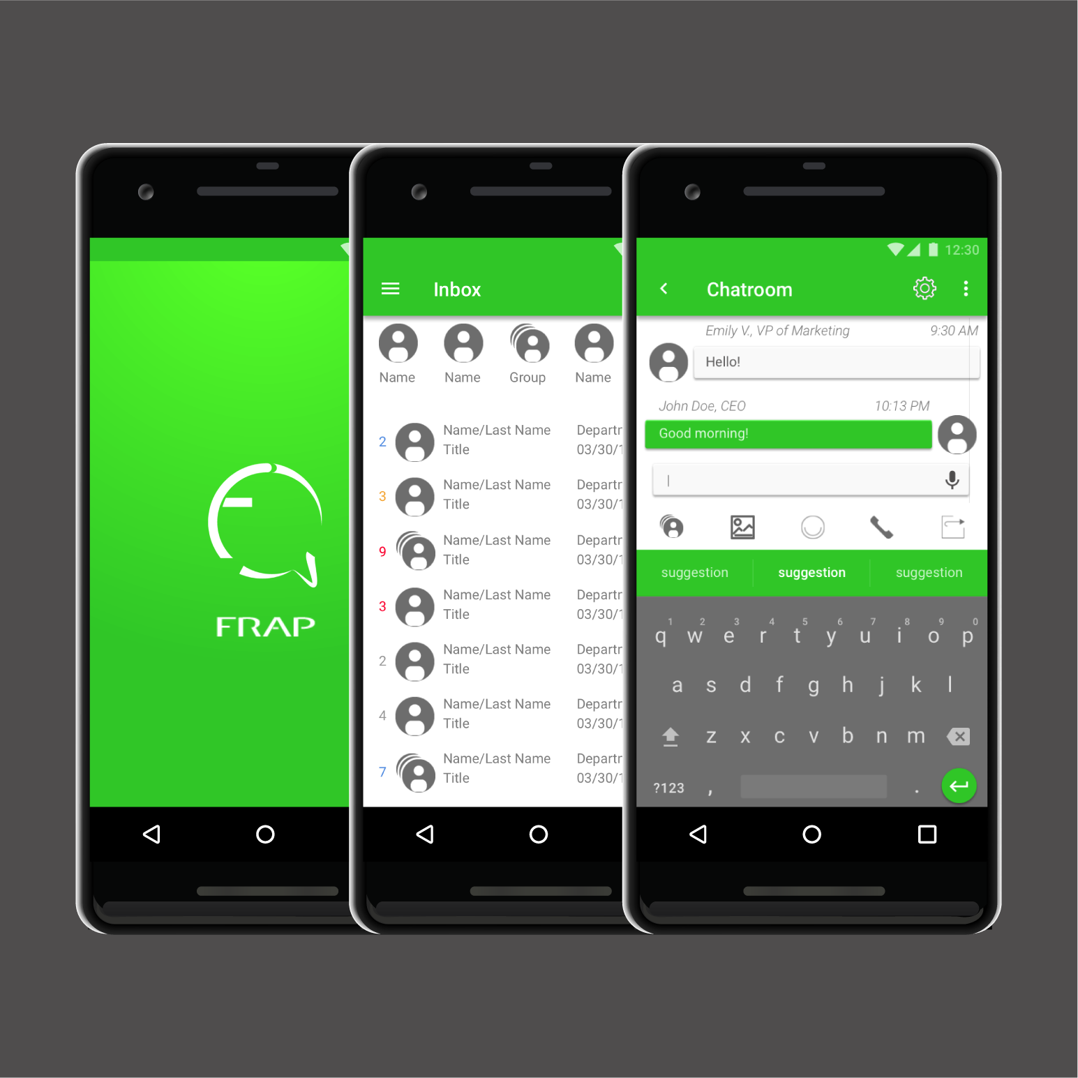 Fujitsu Chatbox mobile app splash screen