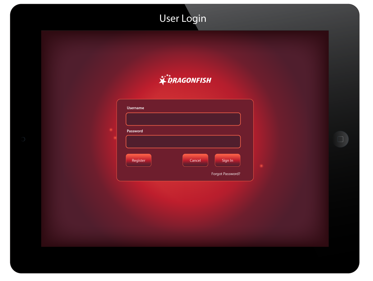 Huawei Dragonfish, login screen