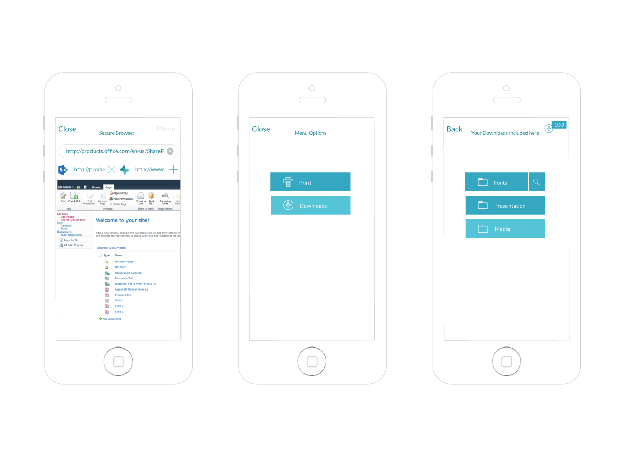hopTo app, secure browser (mobile)